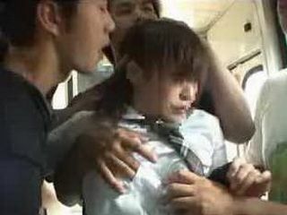 Fucking Tight Nippon Schoolgirl's Groping on Train to Tokyo Porn