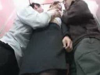 Fucking an innocent Nippon girl in the elevator will make you hard and horny