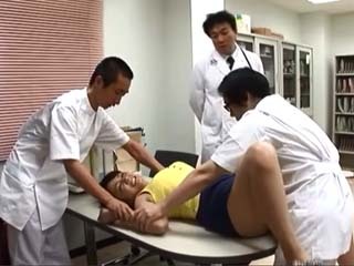 Fuck me, Doc - Busty patient gangbanged by triple team of doctors at hospital!