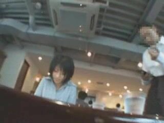 Deep throating her boyfriend in Public Restaurant: Nippon Girl Gives XXX Pleasure