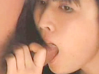 Sucking big sticks Nippon babe with nipple piercing is the ultimate cock slut