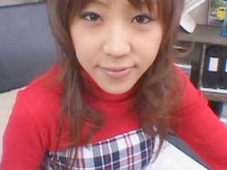 Asian hottie with nipple slip gives XXX-rated blowjob in Tokyo.