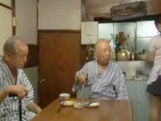 Get wet and wild with a Nipponese XXX threesome fuck video featuring horny old men and young women from Tokyo!