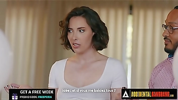 ACCIDENTAL GANGBANG - Hot Casey Calvert Get Gangbanged To Relieve Boredom SPANISH SUBTITLES